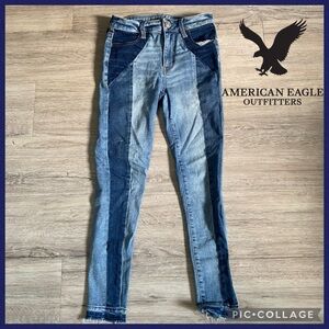 ✨AEO✨ COLORBLOCK CROP JEGGING